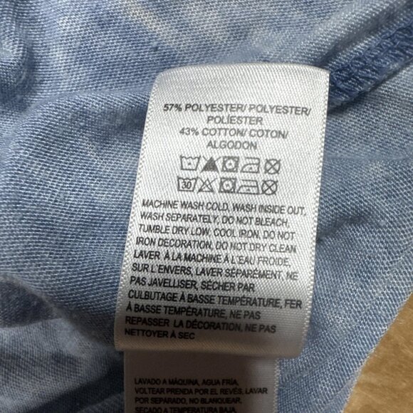 Lucky Brand Venice Burnout Henley T-Shirt Men's Size M Short Sleeve Lightweigh - Picture 5 of 6